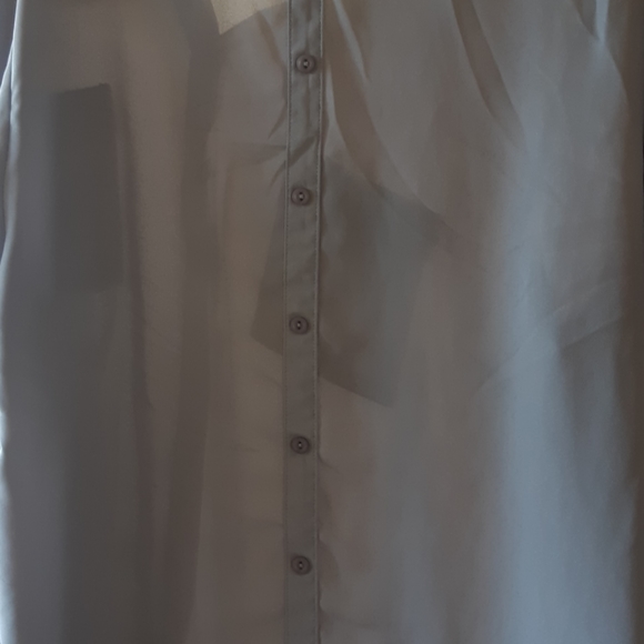 Sheer grey 1X blouse - Picture 4 of 4